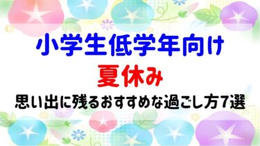 小学生低学年向け 夏休み 思い出に残るおすすめな過ごし方7選 ショウリブログ